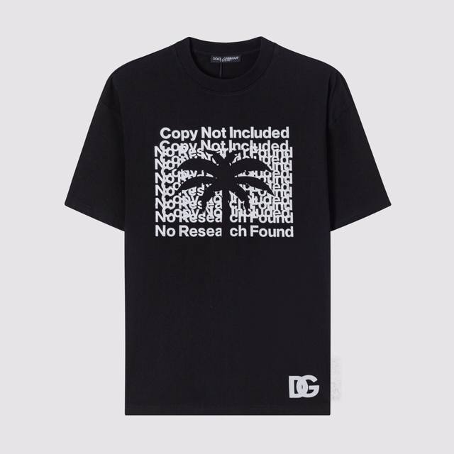 D09Dg Home-Dolce & Gabbana Cotton Printed Short Sleeve T-Shirt 270g Weight-Black