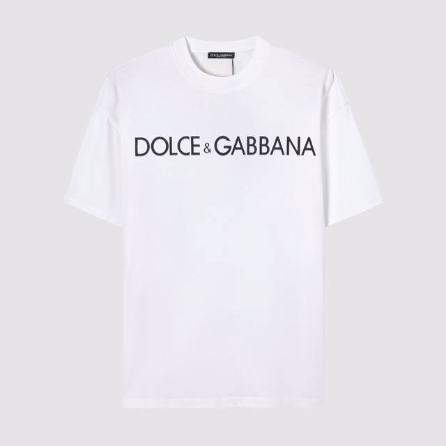 D01Dg Home-Dolce & Gabbana Cotton Printed Short Sleeve T-Shirt 270g Weight-Black