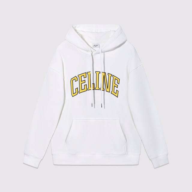 975Celine-Cracked Printed Hooded Sweatshirt 460g Weight-Black and White-Xs-L-
