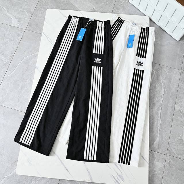 New Adidas Trefoil Women's Twist Pants, new summer styles in black and white. Th