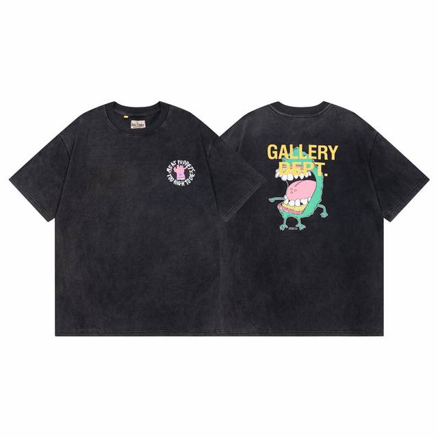 Gallery Dept Cartoon Monster Distressed Washed American Simple Casual Trendy All