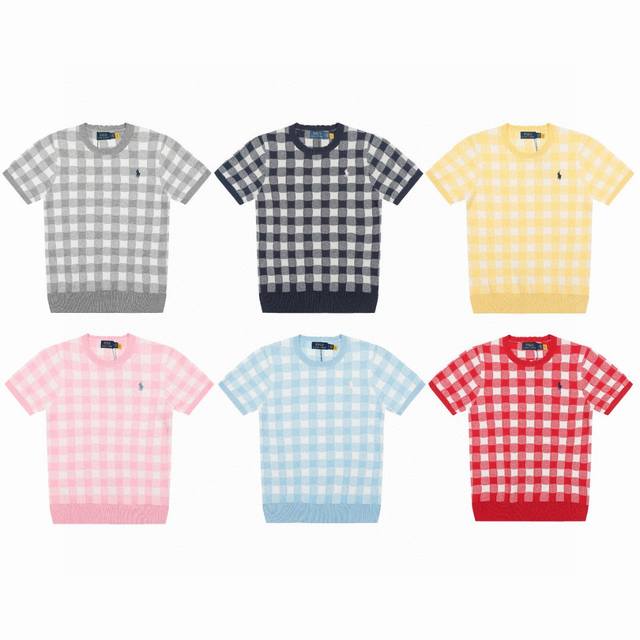 Top-quality, year-round, Ralph Lauren plaid jacquard basic pony embroidered logo