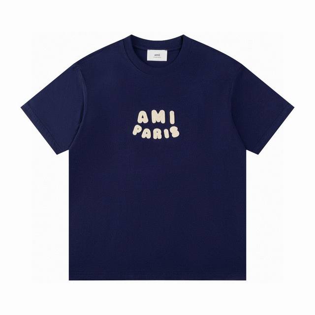 Market-leading quality Ami 2025Ss summer new micro-logo short-sleeved T-shirt. W