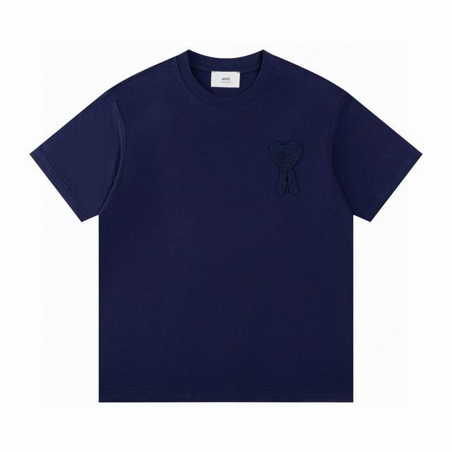 the market's top-quality Ami 2025Ss summer new style with embroidered patch shor
