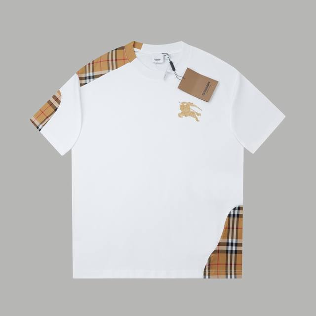 Bur Bajia 25Ss early spring new plaid patchwork warhorse short-sleeved top, a li