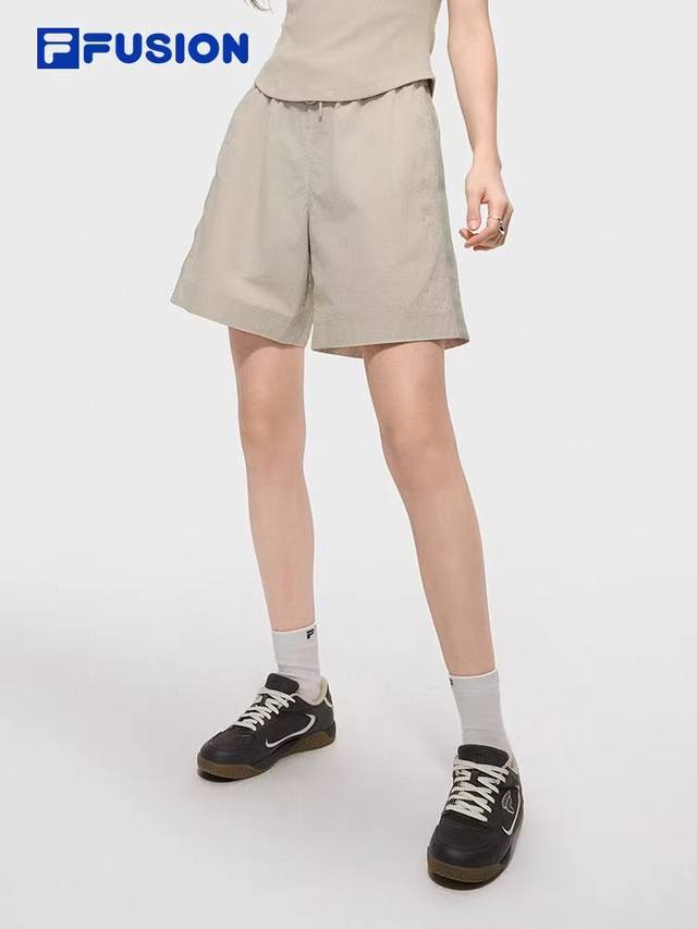 Fila Fusion Fila trendy brand woven shorts for women, new style for early autumn