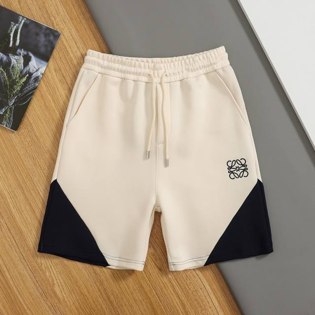 Pre-grade version Loew 2025Ss new shorts classic embroidered letter shorts light