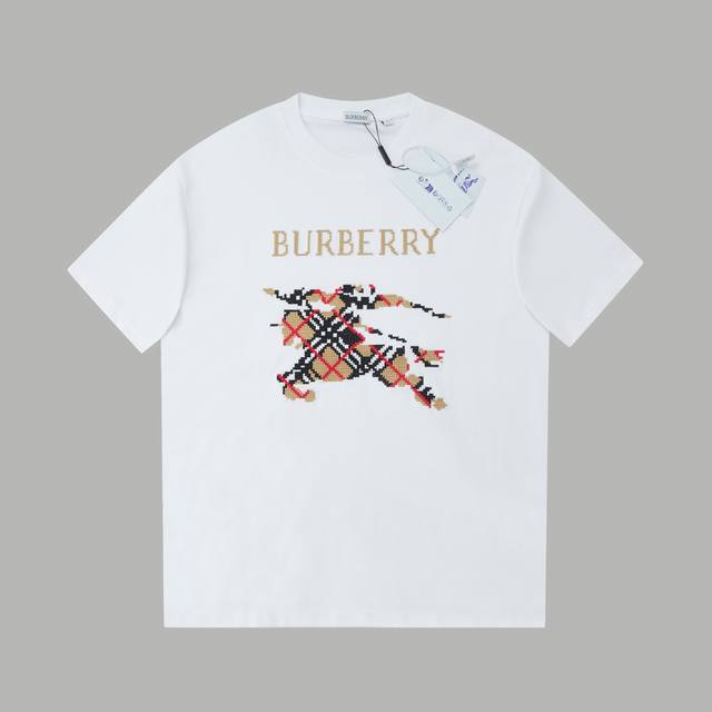 High-quality Burberry new summer warhorse embroidered short-sleeved 25Ss summer