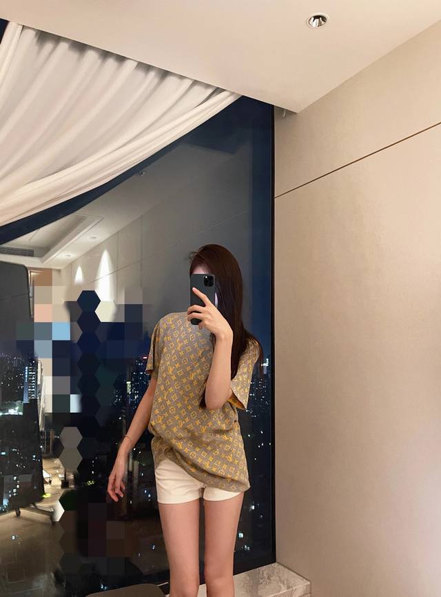New donkey loose feeling milk gold knitted short sleeve old money full print des