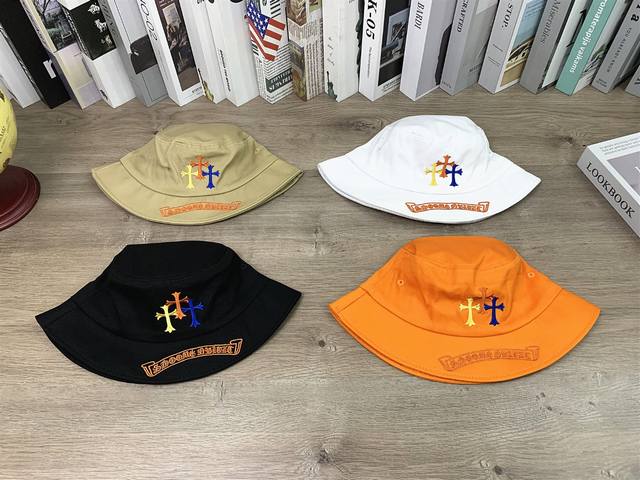 9661 Chrome Hearts Bucket Hat Classic Cross Hat Men and Women Outdoor Leisure Bu