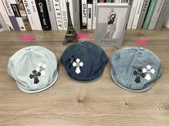 9641 Chrome Hearts Casual Forward Hat Casual Beret Street Fashionable Face Showi