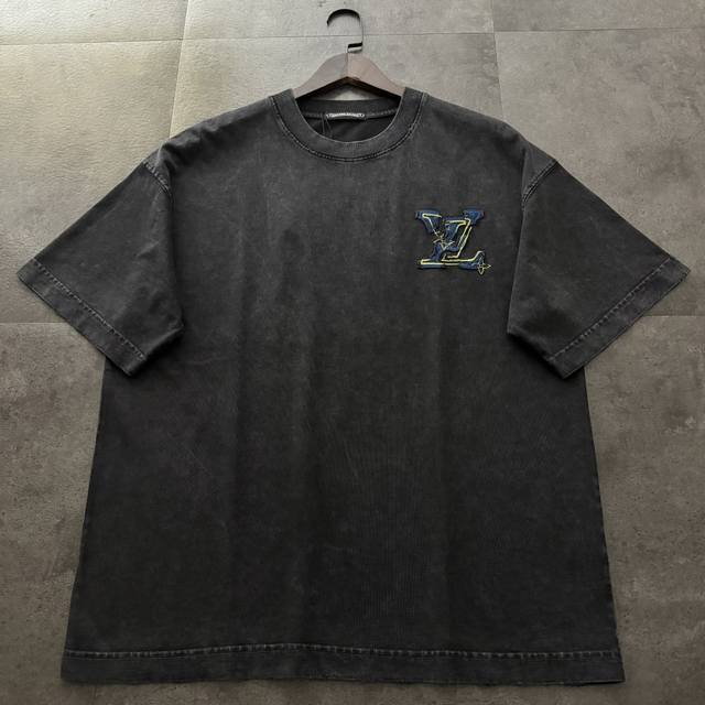 Chrome Hearts Chrome Hearts co-branded 2025 new Lv patch embroidered short-sleev