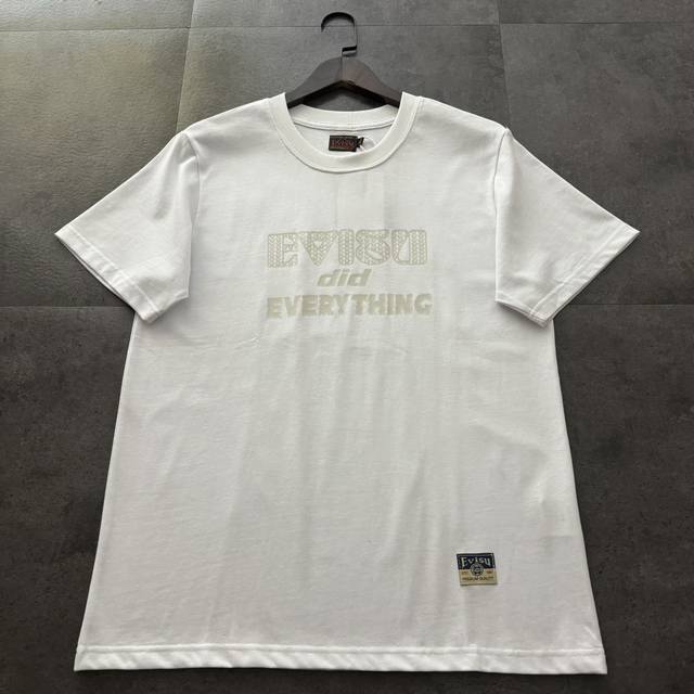 Evisu Fushen 2025 new seagull large M printed short-sleeved T-shirt Color: Black