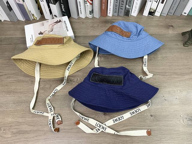 9617 Loewe classic fisherman hat men and women casual couple bucket hatOne size