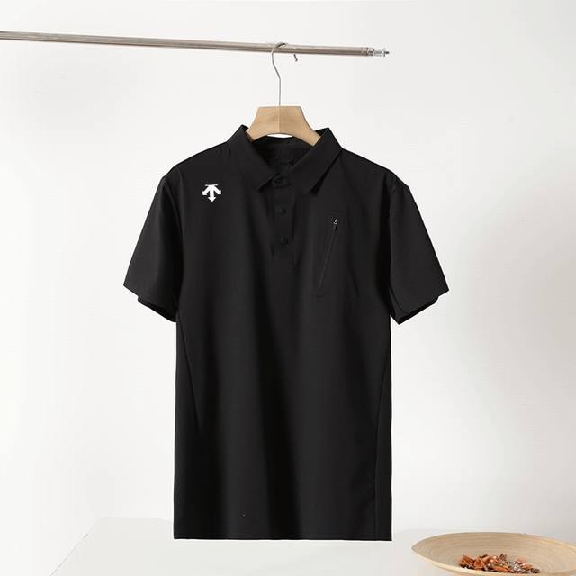 Descente summer new men's casual quick-drying Polo quick-drying material, men's