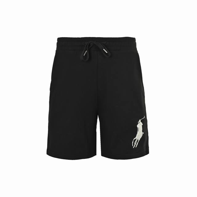 Ralph Lauren's basic pony embroidered shorts for men and women. Made of pure cot