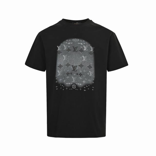 Louis Vuitton's ink-rendered monogram gradient print short-sleeved T-shirt combi
