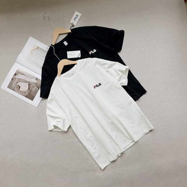 Fila's fashionable and versatile short-sleeved printed logo outdoor sports casua