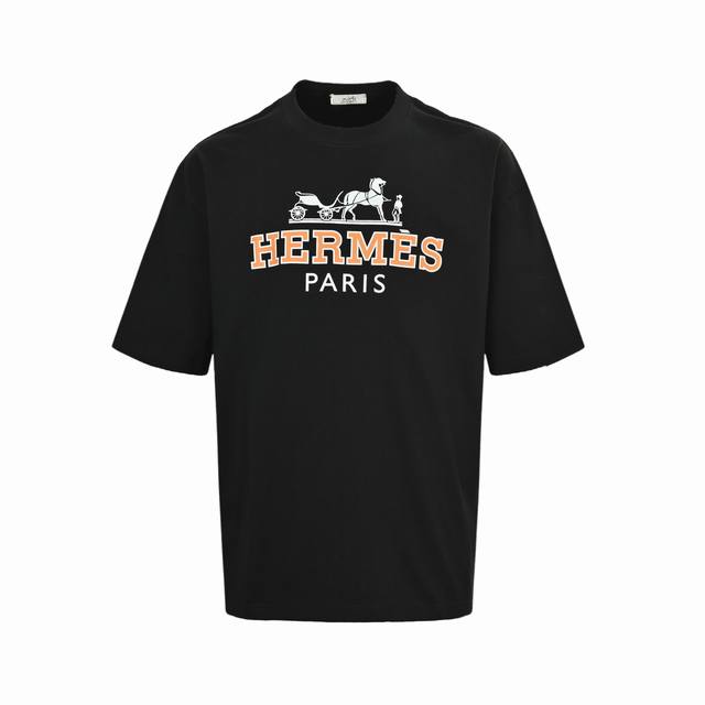 Hermes 25Ss large letter short-sleeved top is made from custom 240g 26s ultra-sm