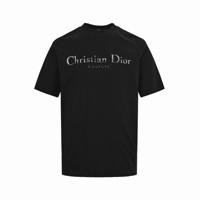 Dior 25Ss short-sleeved shirt with mottled Cd letters printed on the chest and r