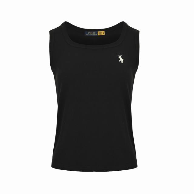 Ralph Lauren Women's Pony Embroidered Vest Embroidered Summer High-end Tencel U-