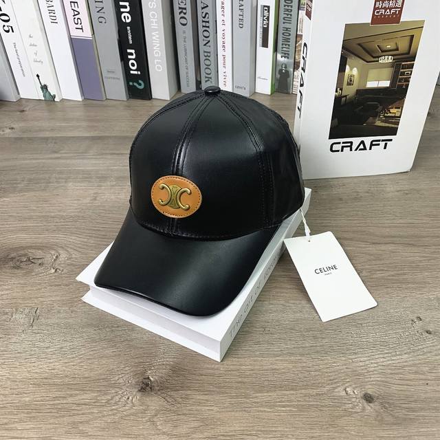 9504 Celine Celine leather baseball cap men and women casual outdoor versatile p
