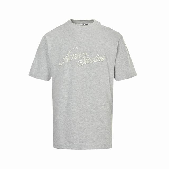 Acne Studios 25Ss three-dimensional letter high-throw embroidered short sleeves