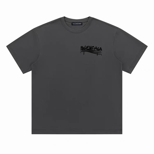 Balenciaga Graffiti Short-Sleeved T-Shirt - Made from 260G double-yarn, 100% Xin