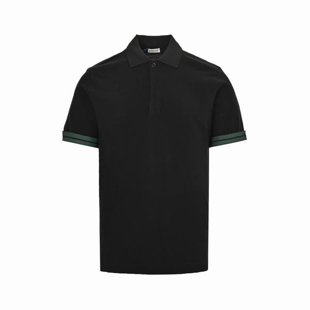 Burberry 24Ss fold-over embroidered warhorse print Polo short-sleeve top, purcha