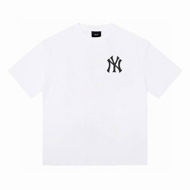 Mlb-Ny short-sleeved, round-neck, unisex T-shirt with a large, hollowed-out logo