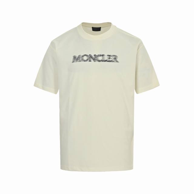 Moncler 25Ss short-sleeve top with a double-stranded monogram print. Made exclus