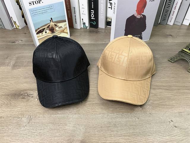 9489 Fendi Fendi hard top baseball cap with full logo duckbill cap for men and w