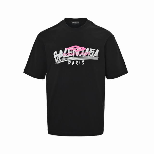 Balenciaga 25Ss 3M printed letter logo short-sleeved fabric is made of 270 grams