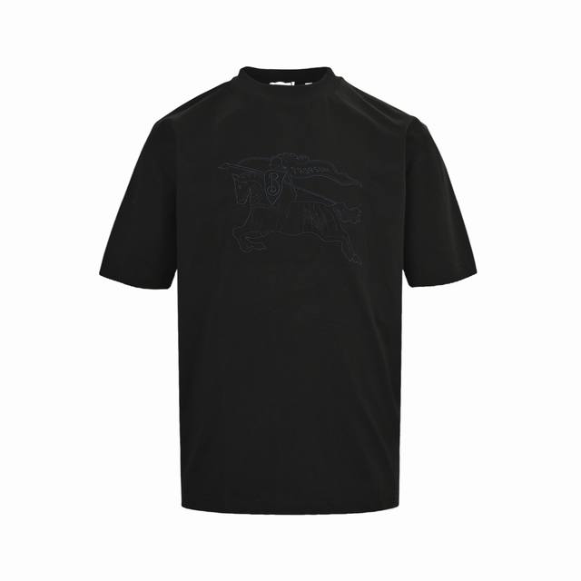 Burberry Warhorse embroidered round neck short sleeves are made of high-end ice-