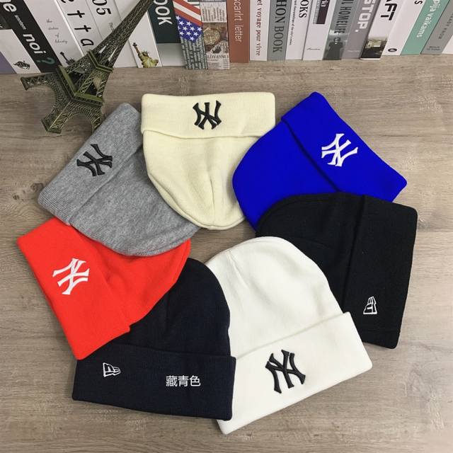 8716 Ny embroidered wool hat, cold hat, all-match hat for men and womenOne size