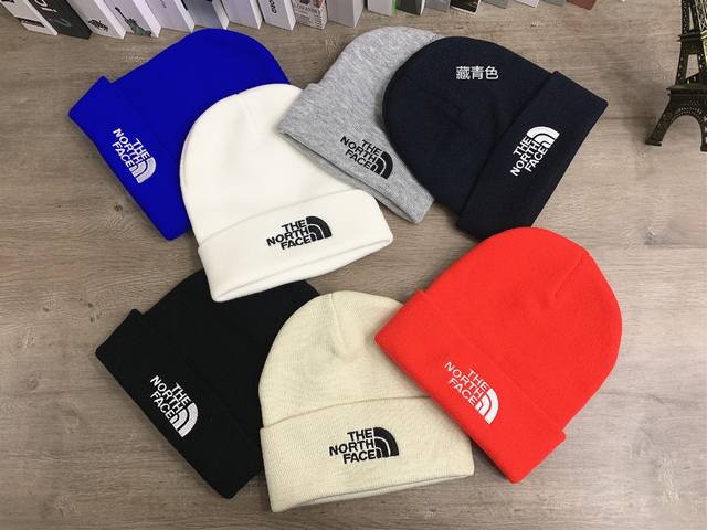 8723 The North Face embroidered knitted hat autumn and winter men and women all-