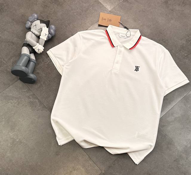 Trendy Burberry embroidered Polo shirt couple style short-sleeved T-shirt Polo s
