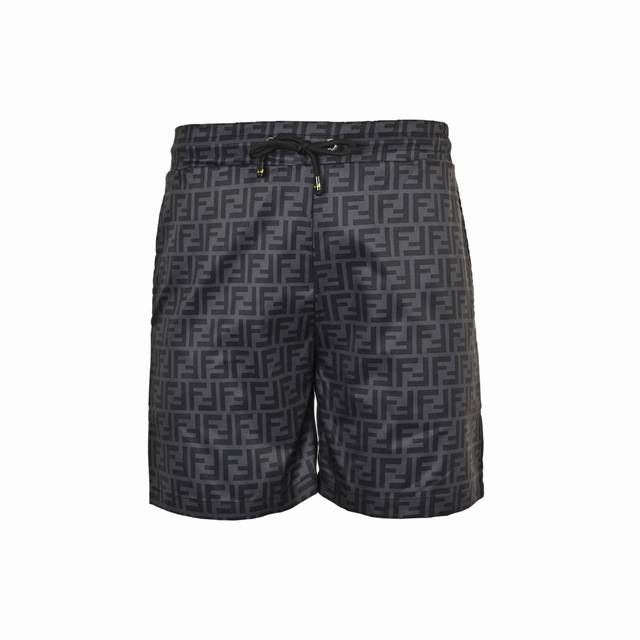 Fendi Fendi double F all-over print beach shorts are made of imported high-count