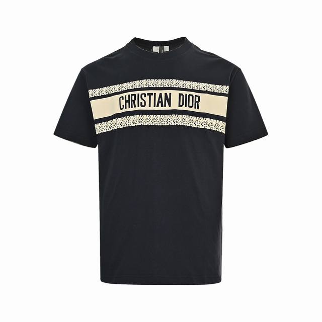 Dior logo patchwork short-sleeve T-shirt with a new floral pattern. Simple yet r