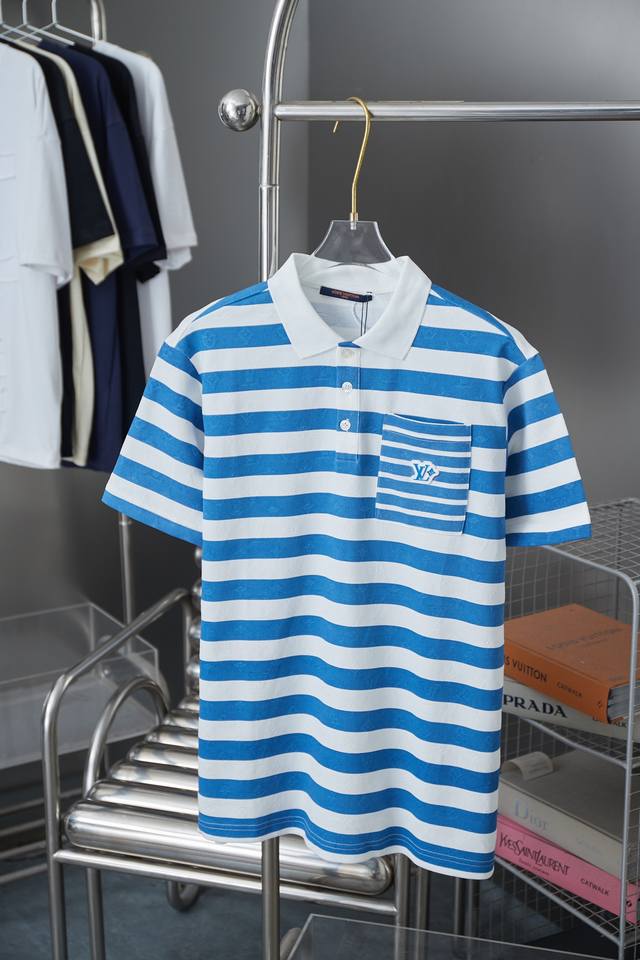 the top-of-the-line Louis Lv 25Ss early spring new short-sleeved, dark jacquard