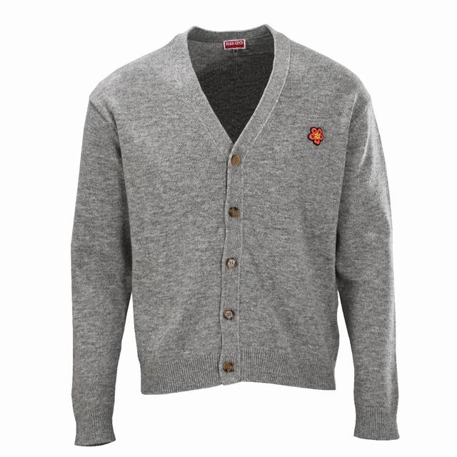 Kenzo Kz Boke floral cardigan sweater, original pattern, made from 80% wool, 20%