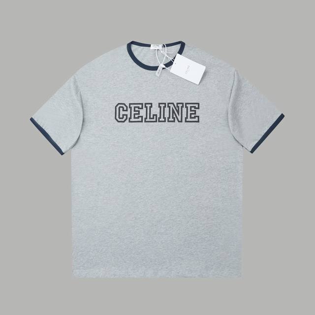 Celin* 25Ss early spring new short-sleeved shirt with letter print, a lightweigh