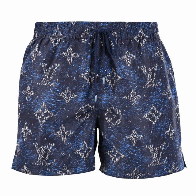 Louis Vuitton Lv Monogram blue printed beach shorts, authentic, purchased for 65