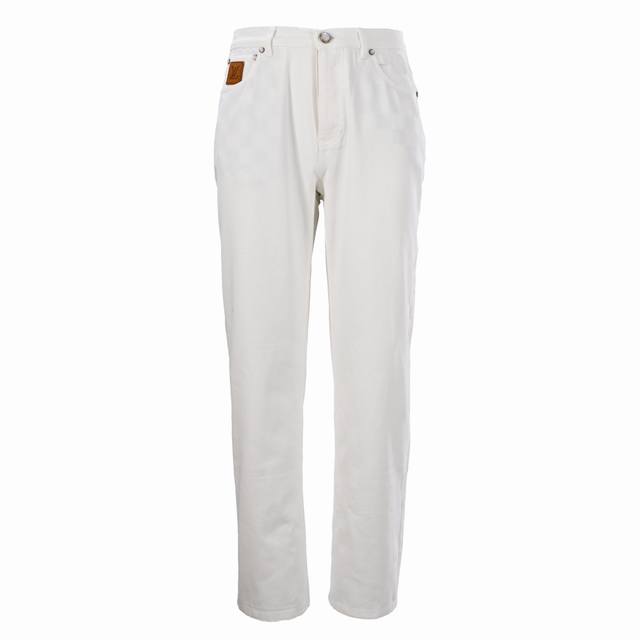 Louis Vuitton Lv embroidered pocket white denim trousers genuine 9 purchase, 10