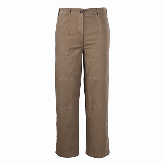 Prada Prd khaki zipper wide-leg twill trousers authentic 12815 purchase, custom-