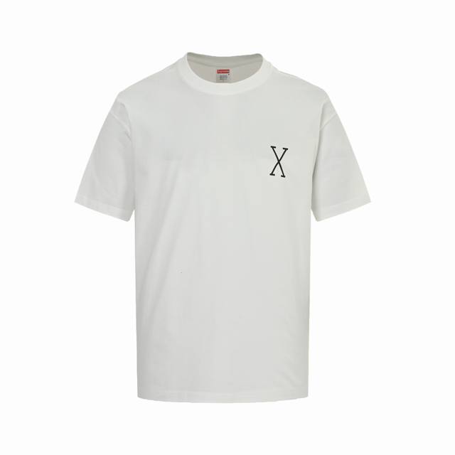 Supreme back X letter logo print short sleeve Supreme X 40 Acres SS25 joint mode