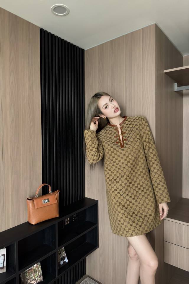 New arrivals: Gucci 2025 new arrivals. Jacquard hollow dress, custom-made from i