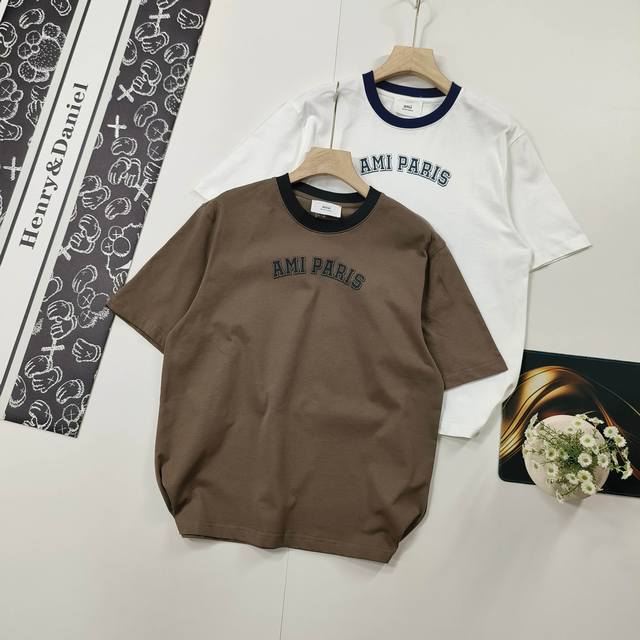 a popular 2025 summer new arrival, the Ami micro-logo short-sleeved T-shirt with