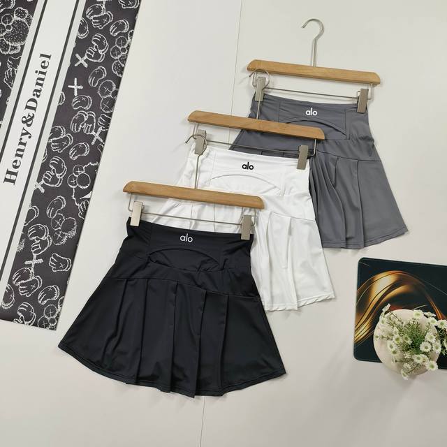 Size Sml Women's 2025 Summer New Alo Sunscreen Ice Yoga Tennis Skirt Women's Hal