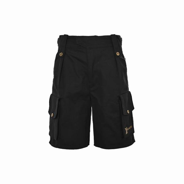Top-of-the-line Louis Vuitton 24Ss Gold Label Double Pocket Overall Shorts. Cust